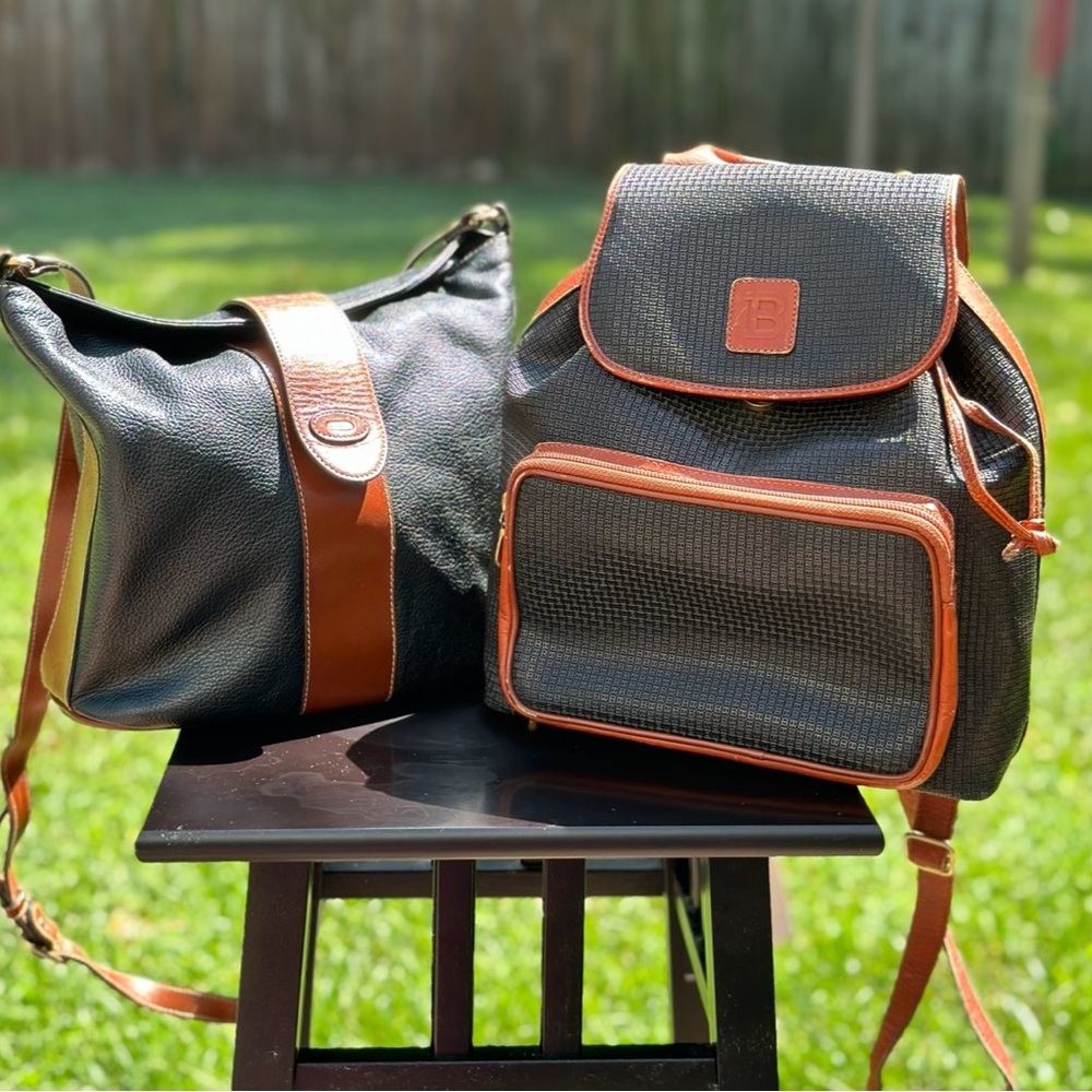 Vintage Bally Bundle- crossbody bag and backpack